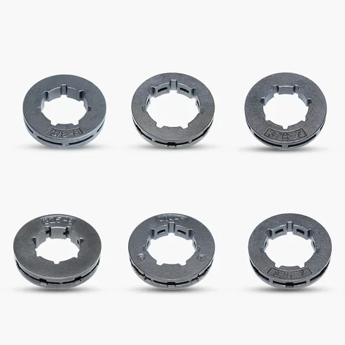 6 llantas dentadas, todo tipo 325-7T/8T丨3/8"-7T (0.748 in/0.866 in) 丨 3/8"-8T 丨404"-7T Kit de rueda dentada para motosierras Husqvarna/Stihl de 2
