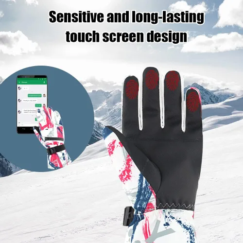 Miniatura 2 de Guantes de esquí para hombres y mujeres, impermeables, resistentes al viento, deportes al aire libre, nieve y esquí