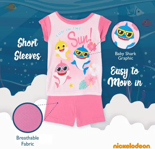 Miniatura 5 de Nickelodeon unisex-child Paw Patrol Baby Shark Blue's Clues & You 4-piece Snug-fit Cotton Pajama Set, Soft & Cute for Kids