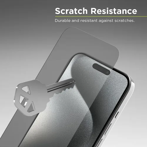 Miniatura 3 de PureGear Protector de pantalla de vidrio templado HD de máxima claridad para Apple iPhone 15 Pro (2023) de 6.1 pulgadas, cobertura completa, ajuste