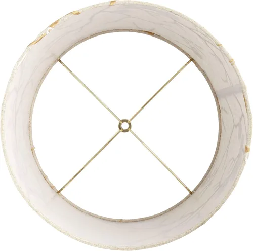 Miniatura 3 de Pantalla de lámpara de tambor grande con bordado de flores de ciruelo beige (premontada) 12 pulgadas superior x 14 pulgadas inferior x 11 pulgadas