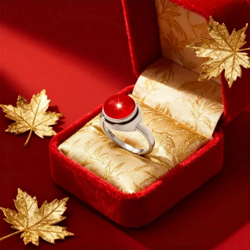 Miniatura 5 de Simple Plain Classics - Anillo de plata de ley S925 con piedras preciosas de cuarzo de cristal único para mujer, joyería de declaración