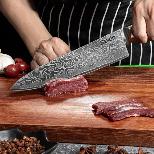 Miniatura 2 de Juego de cuchillos profesionales clásicos de 8 piezas, cuchillas de acero VG-10, juego de cuchillos de cocina, juego de cuchillos para cocina