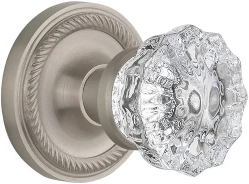 Miniatura 9 de Nostalgic Roseta de cuerda de almacén con pomo de puerta de cristal Peltre antiguo