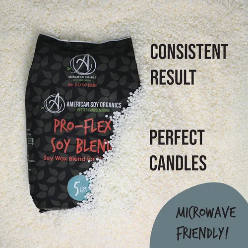 Miniatura 4 de American Soy Organics Pro-Flex Mezcla de Soja - Perlas de Cera de Soja para Hacer Velas - Suministros para Hacer Velas - Mezcla de Cera de Vela Sin