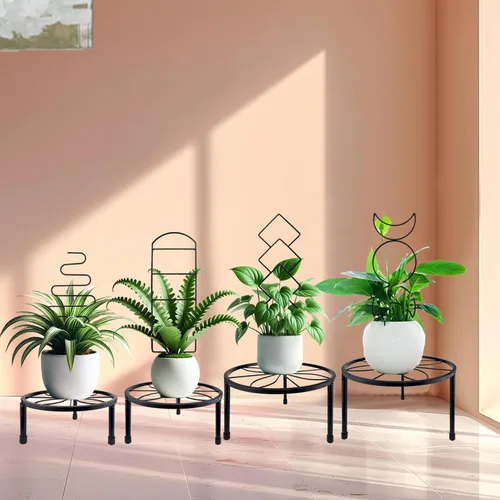 Miniatura 3 de 4 Paquetes de Enrejados para Plantas Trepadoras de Interior, HENABLE Enrejado de Metal Pequeño para Jardín para Plantas en Macetas al Aire Libre