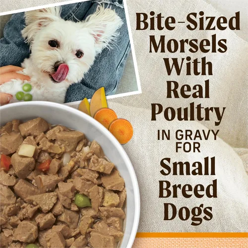 Miniatura 3 de Merrick Lil' Plates - Alimento húmedo sin cereales para perros pequeños, receta Petite Pot Pie, 12 envases de 3.5 onzas