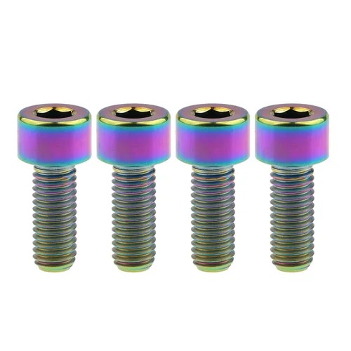 Miniatura 46 de Tornillos de titanio Ti M8 x15 20 25 30 35 40 45 50 60 2.756 in 0.049 in de paso hexagonal Allen Tornillos de cabeza hueca paquete de 4