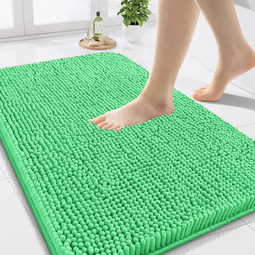 Miniatura 149 de Arotive Alfombras de baño de felpilla extrasuaves y absorbentes, de 24 x 16 pulgadas, lavables a máquina, parte trasera de goma antideslizante