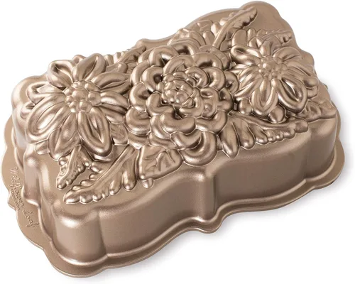 Miniatura 7 de Nordic Ware Wildflower Heart Bundt, 6 tazas, caramelo