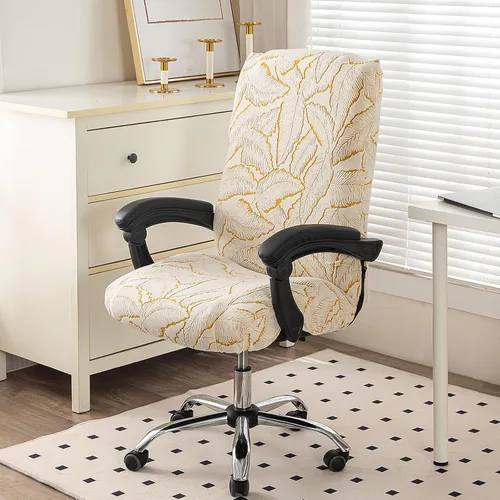 Miniatura 3 de Funda elástica con estampado para silla de computadora, fundas duraderas con cremallera para silla de oficina, fundas elásticas para silla de 16