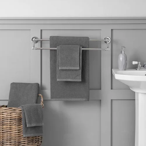Miniatura 3 de Welhome Franklin - Juego de 6 toallas 100% de algodón con textura, 600 GSM, suaves y lujosas, 2 toallas de baño, 2 toallas de mano, 2 paños