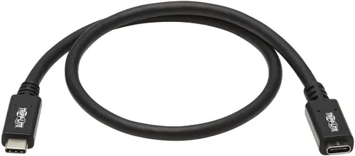 Miniatura 2 de Tripp Lite Cable de extensión USB-C (M/F), USB 3.2 Gen 2, Thunderbolt 3, negro, 10 Gbps, carga de entrega de energía de 60 W, 20 voltios, 3