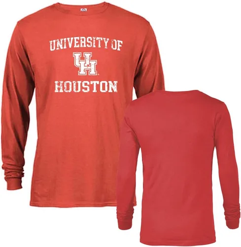 Miniatura 46 de Sport Your Gear Camiseta de manga larga con licencia oficial, estilo retro y envejecido para fanáticos universitarios UNM Red Heather