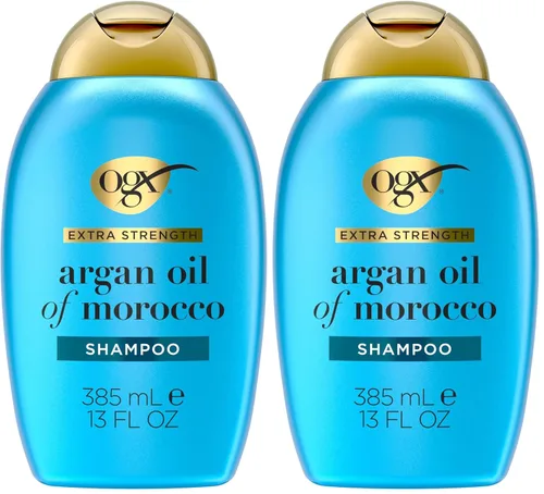 Miniatura 10 de OGX Champú de fuerza extra hidratante y reparación + aceite de argán de Marruecos para cabello seco y dañado, aceite de argán prensado en frío