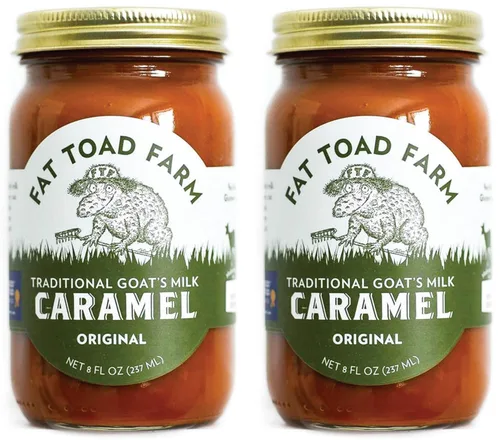 Miniatura 10 de Fat Toad Farm Salsa tradicional de caramelo de leche de cabra/cajeta, bourbon salado, sin gluten, 8 onzas líquidas
