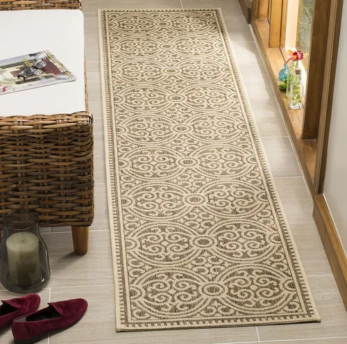 Miniatura 16 de SAFAVIEH Alfombra lavable para exteriores Linden Collection - 4 x 6 pies, aguamarina y crema, no desprende pelusa y fácil de limpiar, ideal