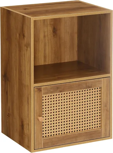 Miniatura 12 de Convenience Concepts Xtra Storage - Armario de 2 puertas de tejido bohemio de 16.5 pulgadas, organizador de almacenamiento moderno con estante, 2