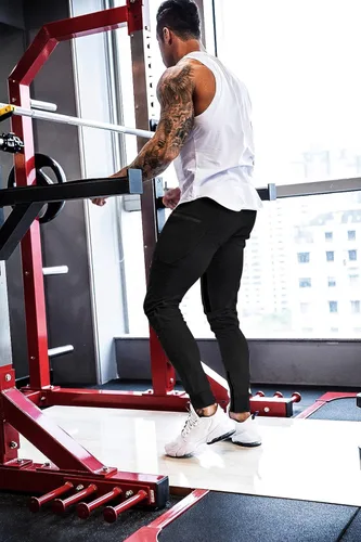 Miniatura 3 de MAIKANONG Pantalones deportivos de gimnasio para hombre, pantalones de entrenamiento casuales cónicos para gimnasio