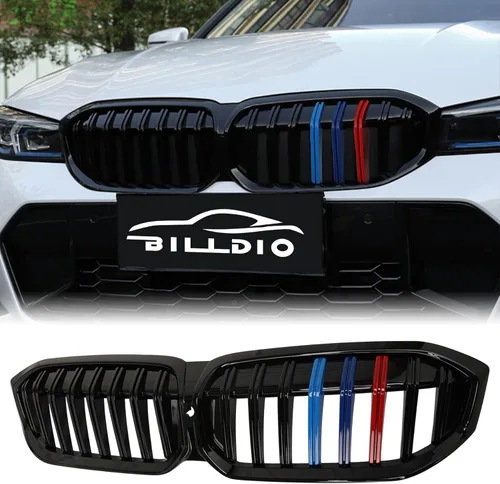 Miniatura 16 de Parrilla E90 – Rejilla negra de riñón individual compatible con BMW serie 3 E90 2009-2011 323i 328i 328xi 335d 335i 335xi Sedan LCI, E91 328i 328xi