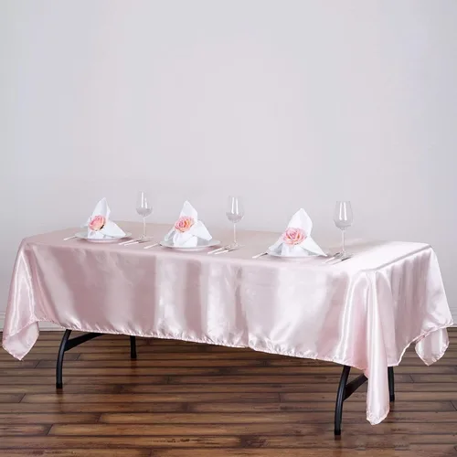 Miniatura 12 de BalsaCircle Mantel rectangular de satén negro de 60 x 102 pulgadas para bodas, fiestas, recepciones, eventos, cocina, comedor