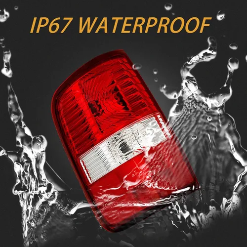 Miniatura 4 de Carcasa de luz trasera compatible con lámparas de freno traseras del lado del conductor y del pasajero de Ford F150 F-150 2004-2008
