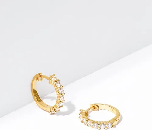 Miniatura 6 de Tienda Essentials Aretes de aro de plata de ley con bisagras (anteriormente colección Tienda)