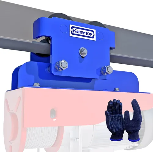Carro I-Beam de 1 tonelada/2200 libras para alzamiento eléctrico, carro manual ajustable que se adapta a brida de haz de 2.5 a 5 pulgadas, carro de