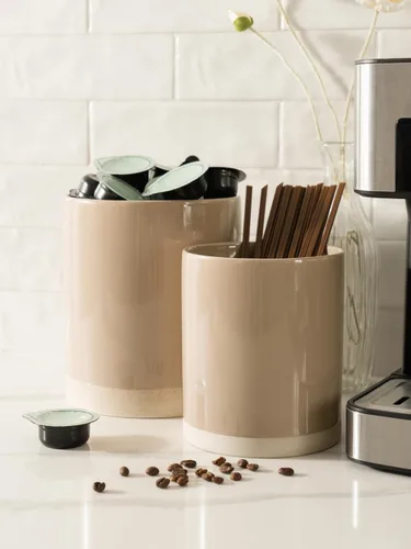 Miniatura 3 de famiware Milkyway - Soporte para utensilios de cocina para encimera, 7.2 + 5.8 pulgadas, utensilios de cocina de cerámica para encimera, organizador
