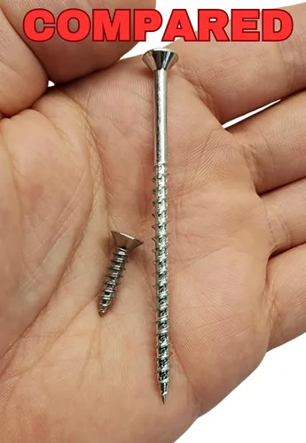 Miniatura 5 de Kit de tornillos de puerta reforzados para placas de impacto, placas de cerrojo y bisagras. Tornillos de 3 pulgadas y broca de destornillador, hace