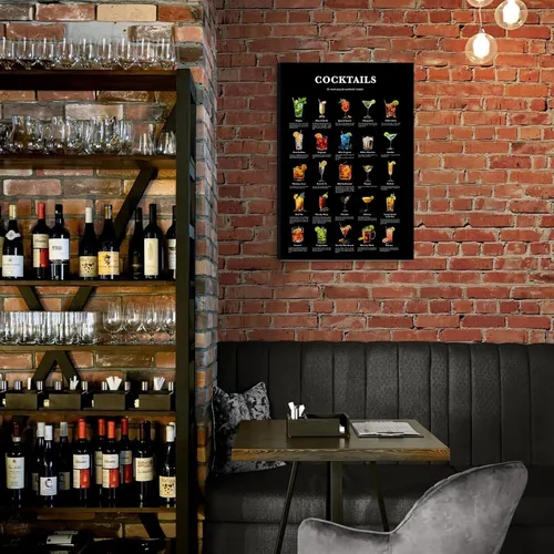 Miniatura 3 de Arte de pared de cóctel, pósteres de conocimiento, vintage, cocteles, mixología, fotos, carrito de bar, accesorios e impresiones de pintura, cocina