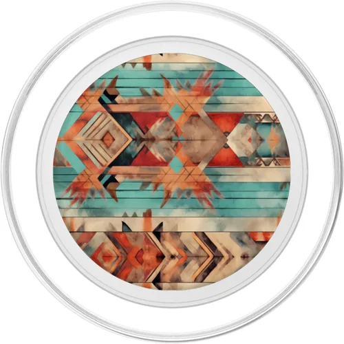 Miniatura 2 de Patrón azteca bohemio occidental, estilo vintage, patrón tribal PopSockets MagSafe PopGrip para iPhone
