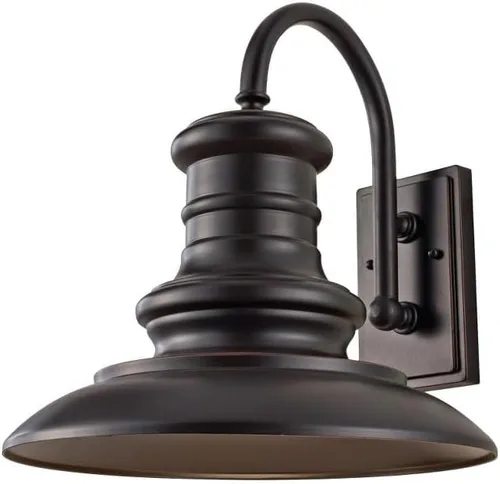 Miniatura 8 de Feiss OL9004TRD Redding Station - Farol de pared para iluminación de patio al aire libre, níquel satinado, 1 luz