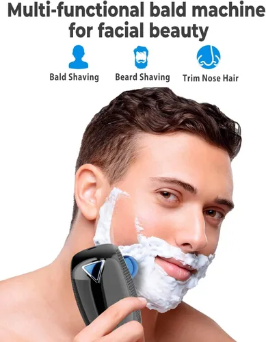 Miniatura 5 de Afeitadoras de cabeza para hombres calvos, afeitadoras eléctricas para hombres - Maquinilla de afeitar eléctrica inalámbrica impermeable IPX7
