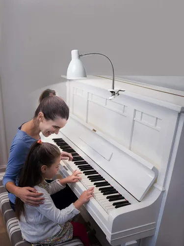 Miniatura 6 de Lámpara de escritorio, lámparas de mesa para cuidado de los ojos, rotación de 360°, cuello de cisne con clip, luz de lectura, portátil, abrazadera