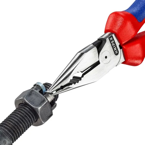 Miniatura 3 de KNIPEX 08 22 185 Alicates combinados puntiagudos con asas cómodas Negro Atramentized 7.283 in