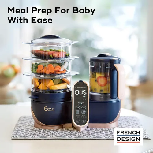 Miniatura 2 de Babymoov Duo Meal Station XL 6 en 1 - Máquina de alimentos para bebés, procesador de batidora de vapor de gran capacidad, calentador de botellas