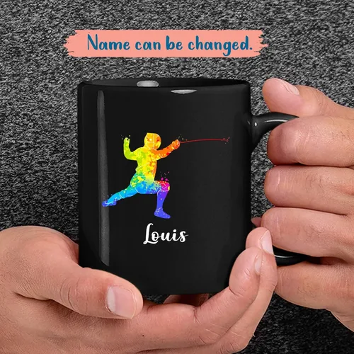 Miniatura 2 de Regalos de esgrima para esgrimer, taza de café personalizada de esgrima, regalos deportivos de esgrima, taza de entrenador de esgrima, regalo