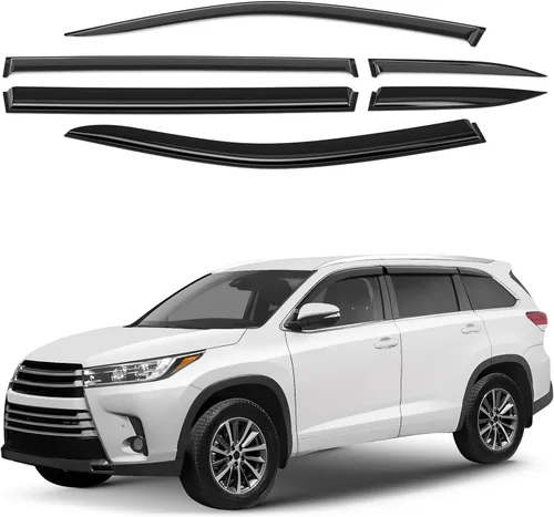 Miniatura 14 de Deflectores de ventana tintados ahumados con cinta adhesiva para ventana lateral, deflectores de lluvia compatibles con Toyota RAV4 2013-2018 - 4