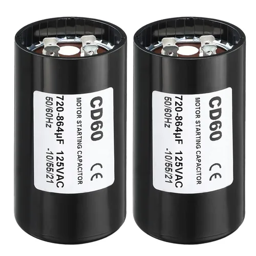 Miniatura 23 de PATIKIL Condensador de arranque del motor, 2 unidades 88-108uF/Mfd 125V 50/60Hz CD60 Condensador de funcionamiento para arranque de motor eléctrico