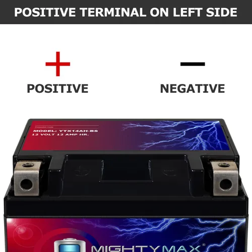 Miniatura 3 de Mighty Max Battery Batería YTX14AH 12V 12AH para Yamaha 350 YFM35F, U Big Bear '87-'99