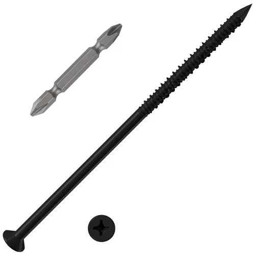 Miniatura 6 de Wensilon (105 PIEZAS) Kit de Anclajes de Tornillo para Hormigón de 3/16" Cabeza Plana Azul/Negro/Blanco para Anclaje a Mampostería, Bloque