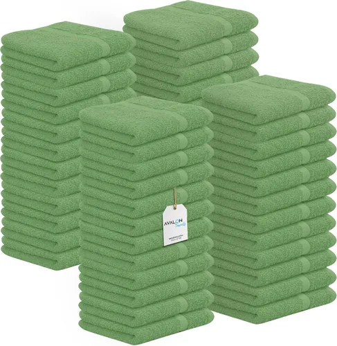 Miniatura 22 de Avalon Towels Toallitas de Algodón – (Paquete de 24) Tamaño 12x12 Pulgadas, 100% Algodón Hilado en Anillo, Toallitas Faciales Suaves y Absorbentes