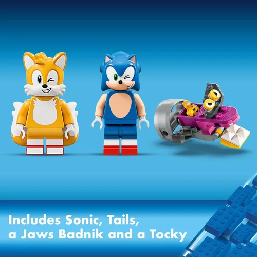 Miniatura 6 de LEGO Sonic The Hedgehog: Tails' Adventure Boat Juego de Construcción de Juguete Interactivo, Juguete de Videojuego con Personajes de Sonic y Esquís