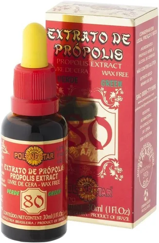 Paquete de 2 extractos de propóleo de Brasil Polenectar sin cera 80 (1.0 fl oz)