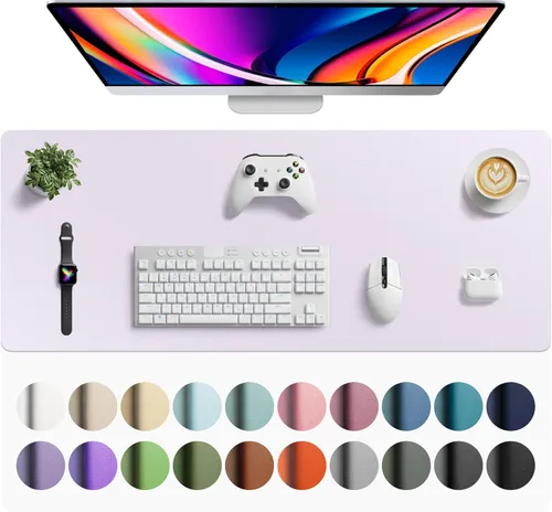 Miniatura 142 de Aothia - Protector de escritorio de cuero sintético, base para mouse, superficie antideslizante e impermeable para escribir y para laptop