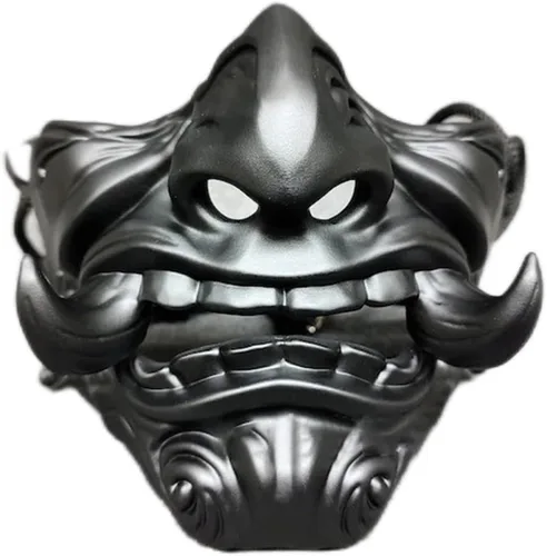 Máscara japonesa de Hannya, demonio, oni, samurái, kabuki, prajna, demonio, máscara de media cara, cosplay, máscara facial de Prajna de demonio
