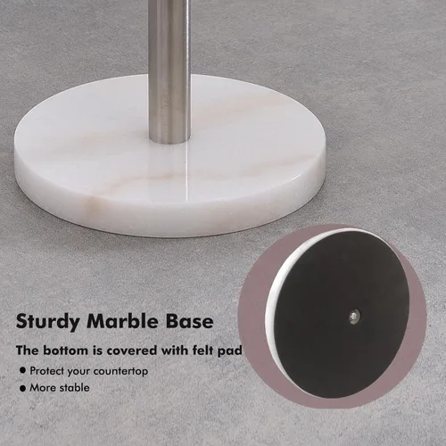 Miniatura 5 de Exilon Soporte para toallas de papel para encimera con base de mármol pesado, soporte de rollo de papel de pie para cocina y baño, con base pesada