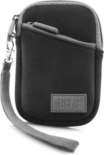 Miniatura 8 de USA Gear Funda pequeña para cámara digital con correa para la muñeca, presilla para cinturón - Funda pequeña y compacta para cámara compatible