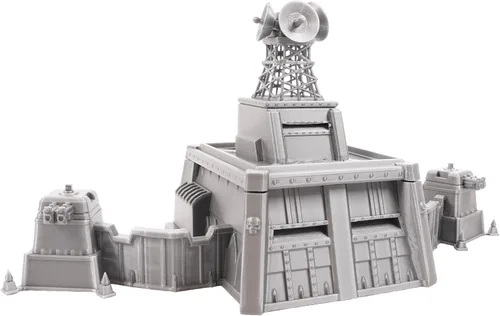 Miniatura 2 de Tabletop Terrain Fortificación blindada por escenario de guerra para juegos de guerra y juegos de rol Miniaturas de 1.102 in y 1.260 in